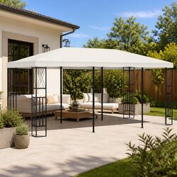 Your Friendly 3x6 m Cream Gazebo for Outdoor Fun