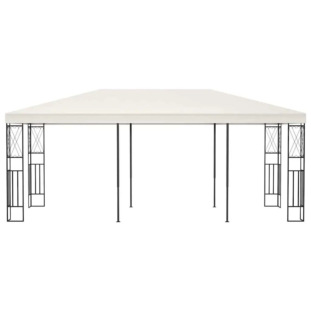 Gazebo 3x6 m Cream Outdoor Canopy Steel Frame Polyester Roof Garden Shade