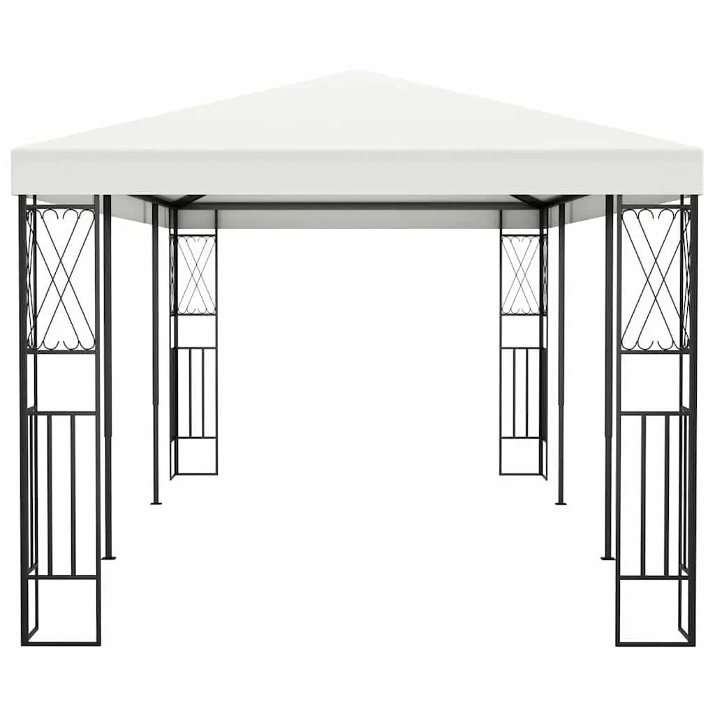 Gazebo 3x6 m Cream Outdoor Canopy Steel Frame Polyester Roof Garden Shade