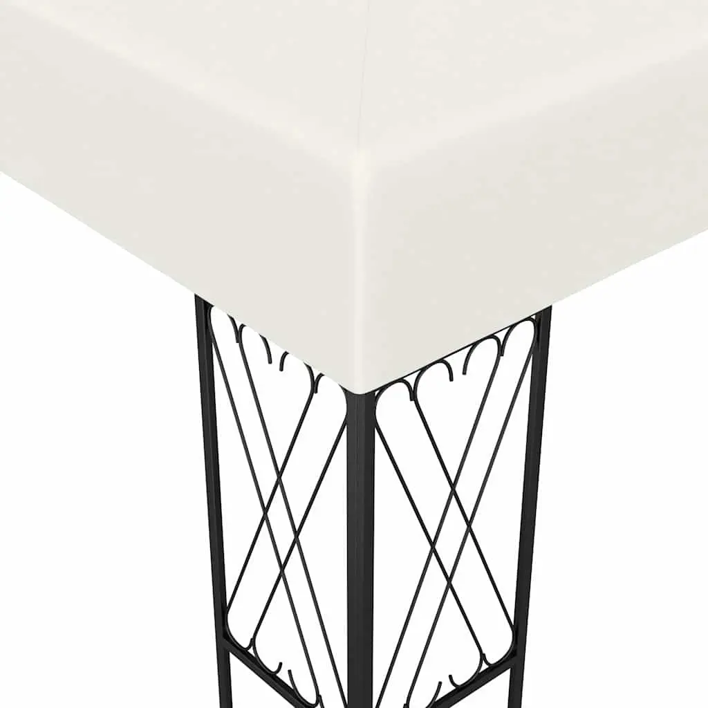 Gazebo 3x6 m Cream Outdoor Canopy Steel Frame Polyester Roof Garden Shade