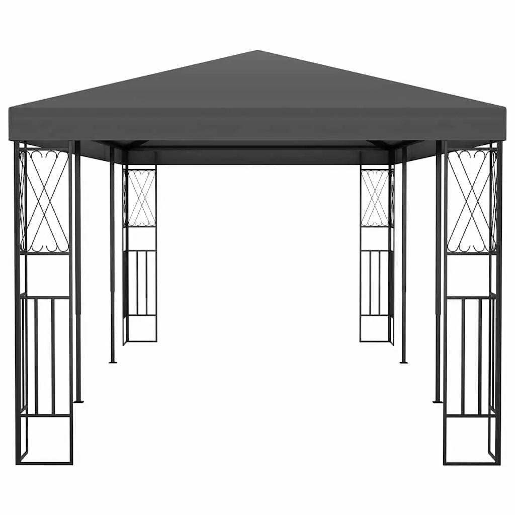 Gazebo Steel Frame Polyester Roof 3x6 m Outdoor Canopy Garden Patio Shade