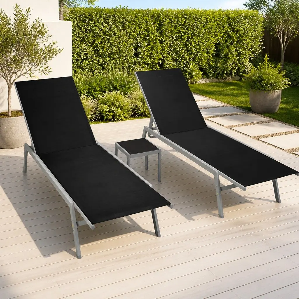Sun Loungers Set with Table