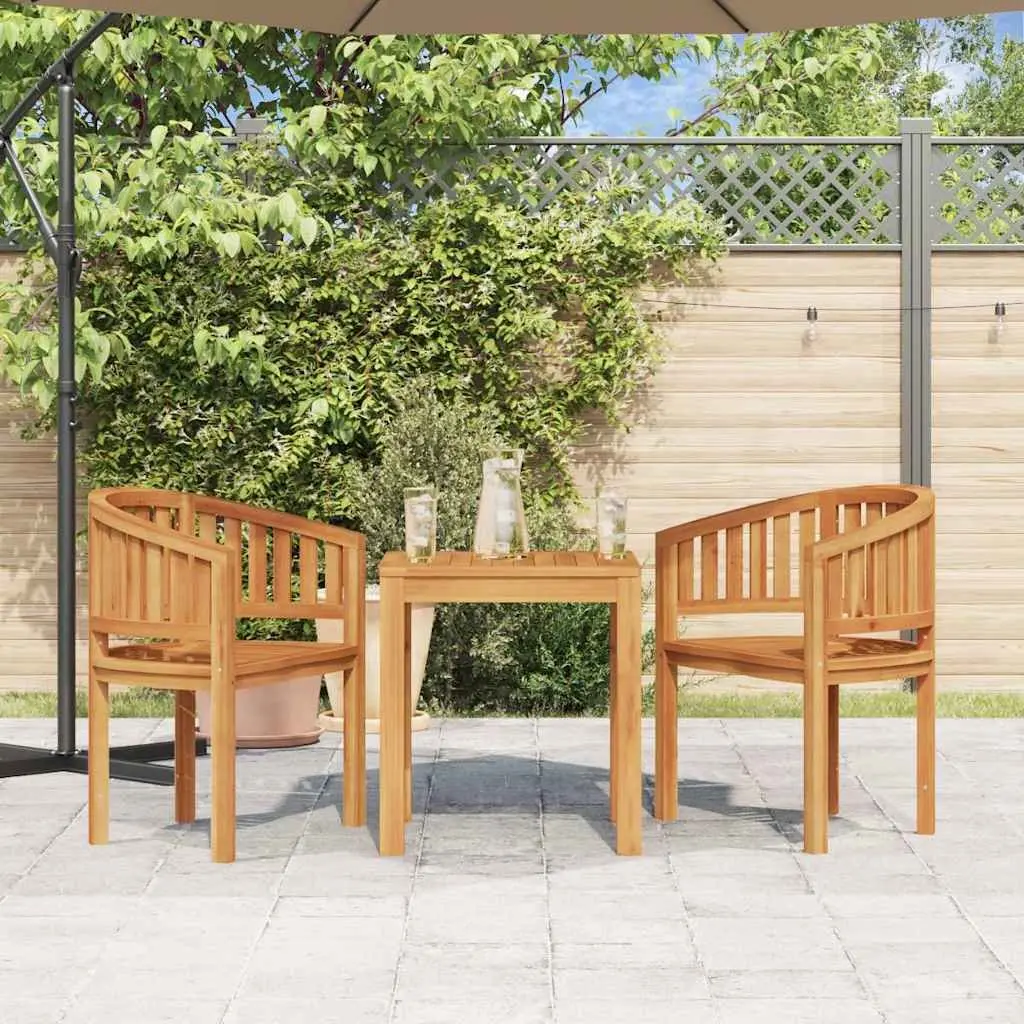Banana Outdoor Chairs 2 pcs Teak Hardwood Garden Patio Seating Furniture Brown