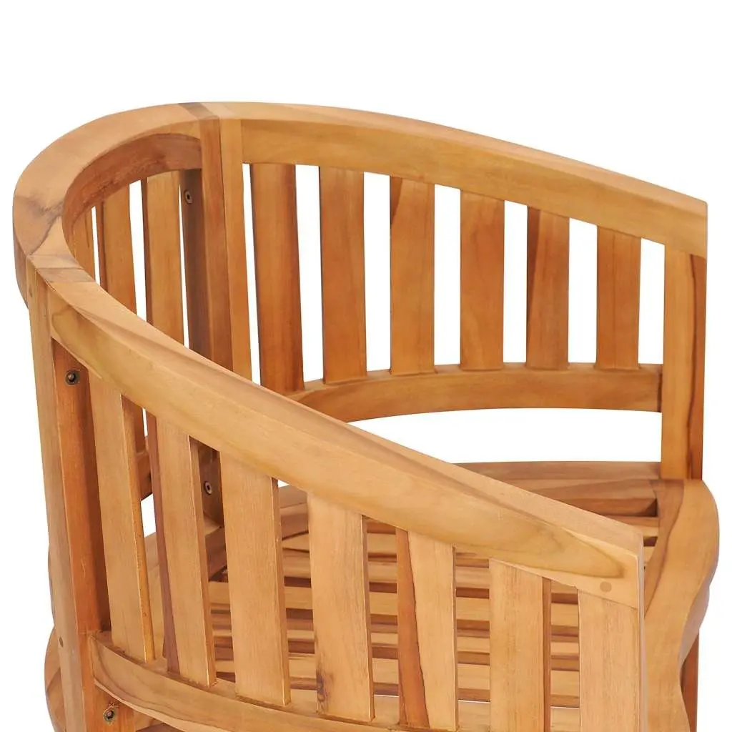 Banana Outdoor Chairs 2 pcs Teak Hardwood Garden Patio Seating Furniture Brown