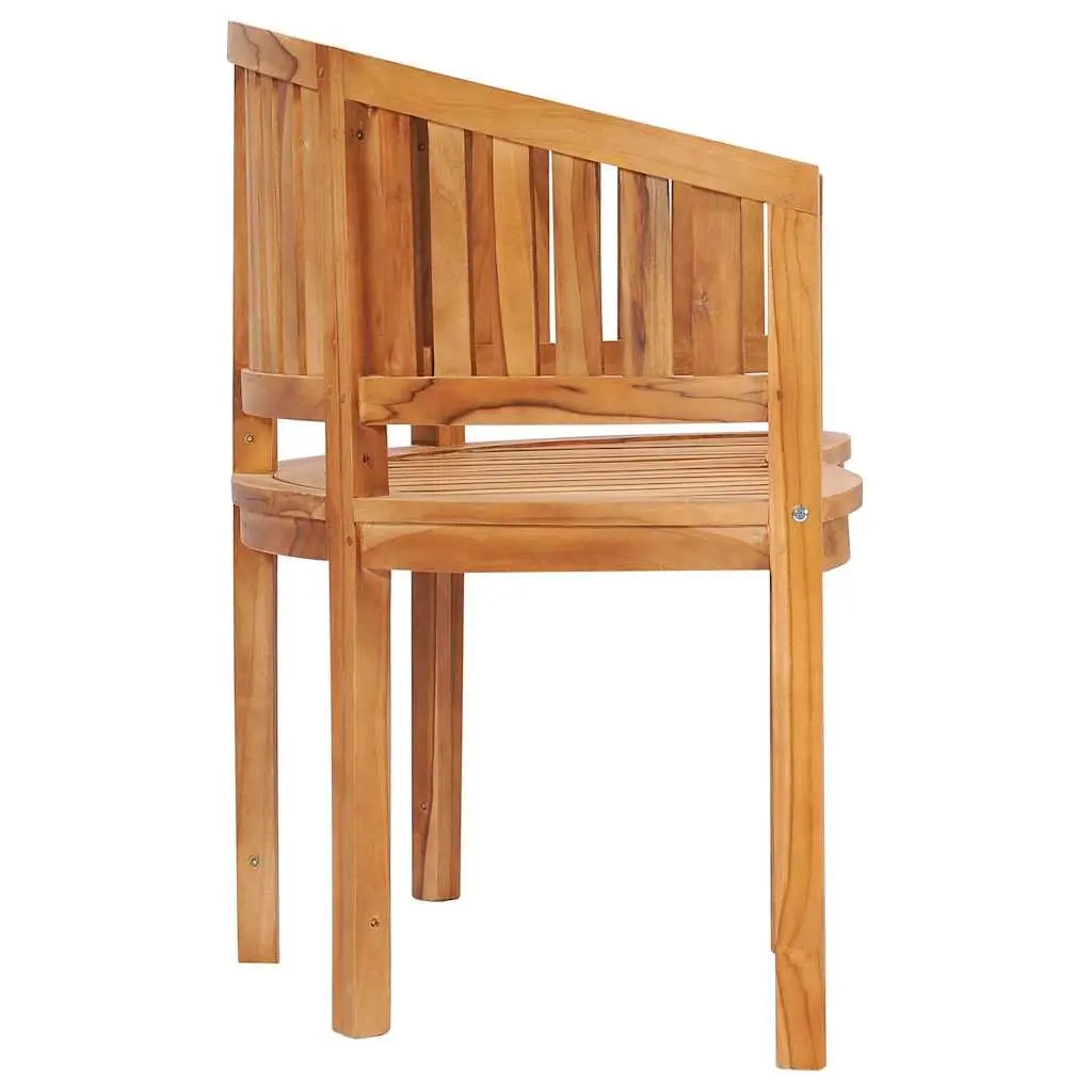 Banana Bench 120cm Outdoor Garden Seating Solid Teak Wood Brown 2-Seater Patio
