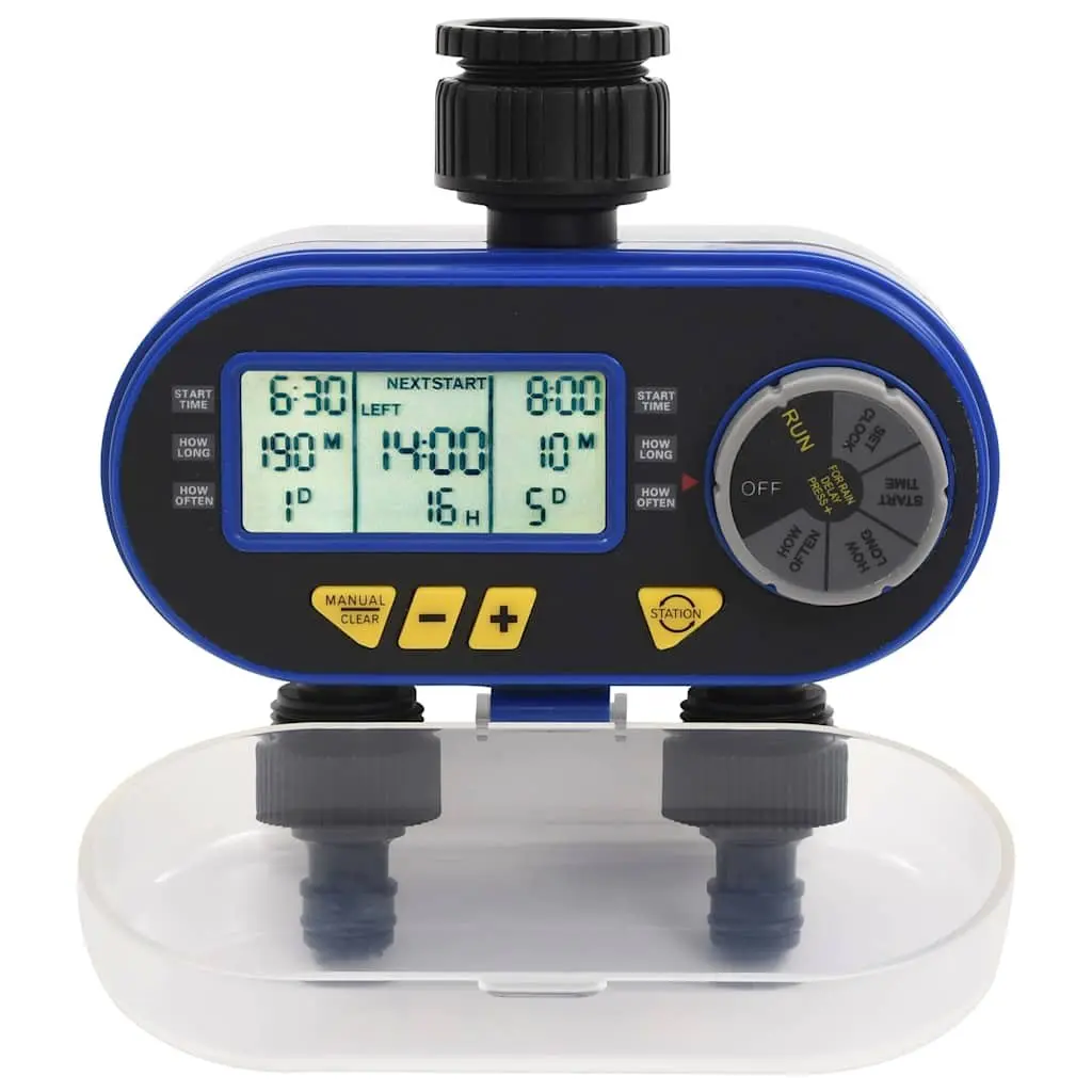 Digital Water Timer Dual Outlet Automatic Sprinkler Controller 2 Outlet