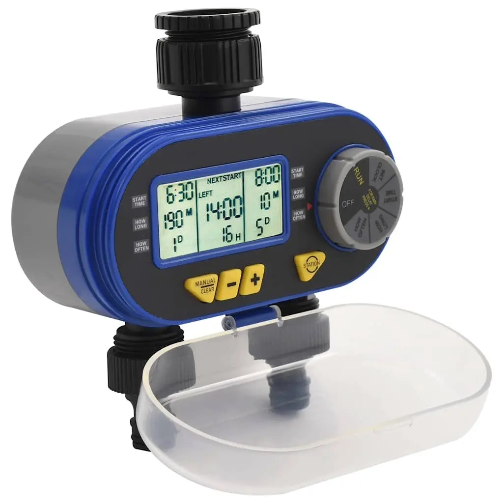 Digital Water Timer Dual Outlet Automatic Sprinkler Controller 2 Outlet