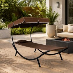 Your New Favorite Outdoor Lounger Bed with Canopy