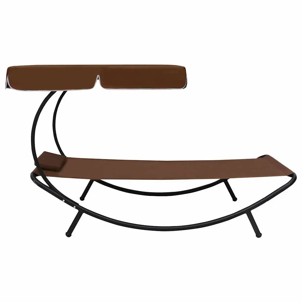 Outdoor Lounger Bed with Canopy