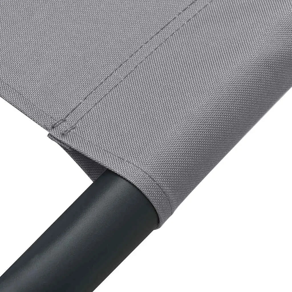 Outdoor Sun Lounger Bed with Canopy and Pillow Grey