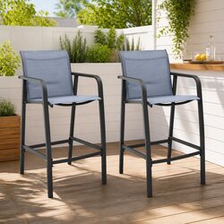 Friendly and Stylish Grey Bar Chairs Set of 2 for You