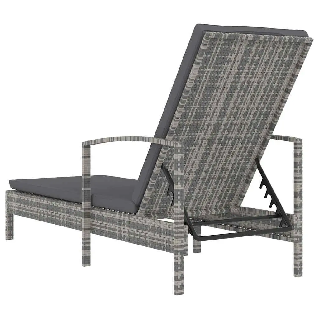 Outdoor Sun Lounger in Grey