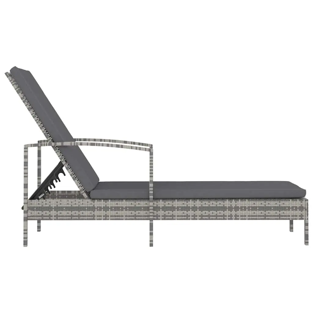 Outdoor Sun Lounger in Grey