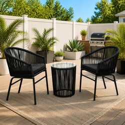 Friendly 3-Piece Bistro Lounge Set for Your Outdoor Enjoyment