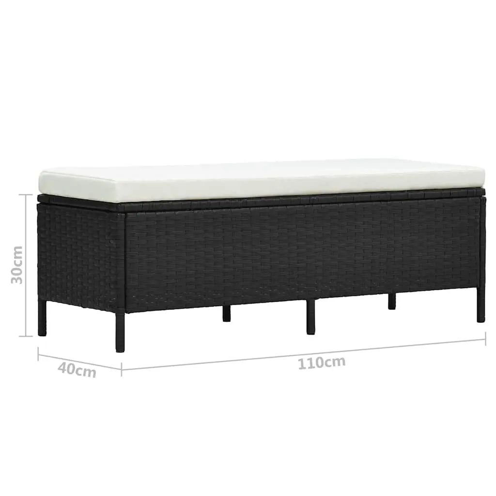 Outdoor Lounge Set Weather-Resistant PE Rattan 3 Piece Patio Sofa Bench Table