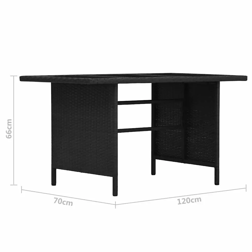 Outdoor Lounge Set Weather-Resistant PE Rattan 3 Piece Patio Sofa Bench Table