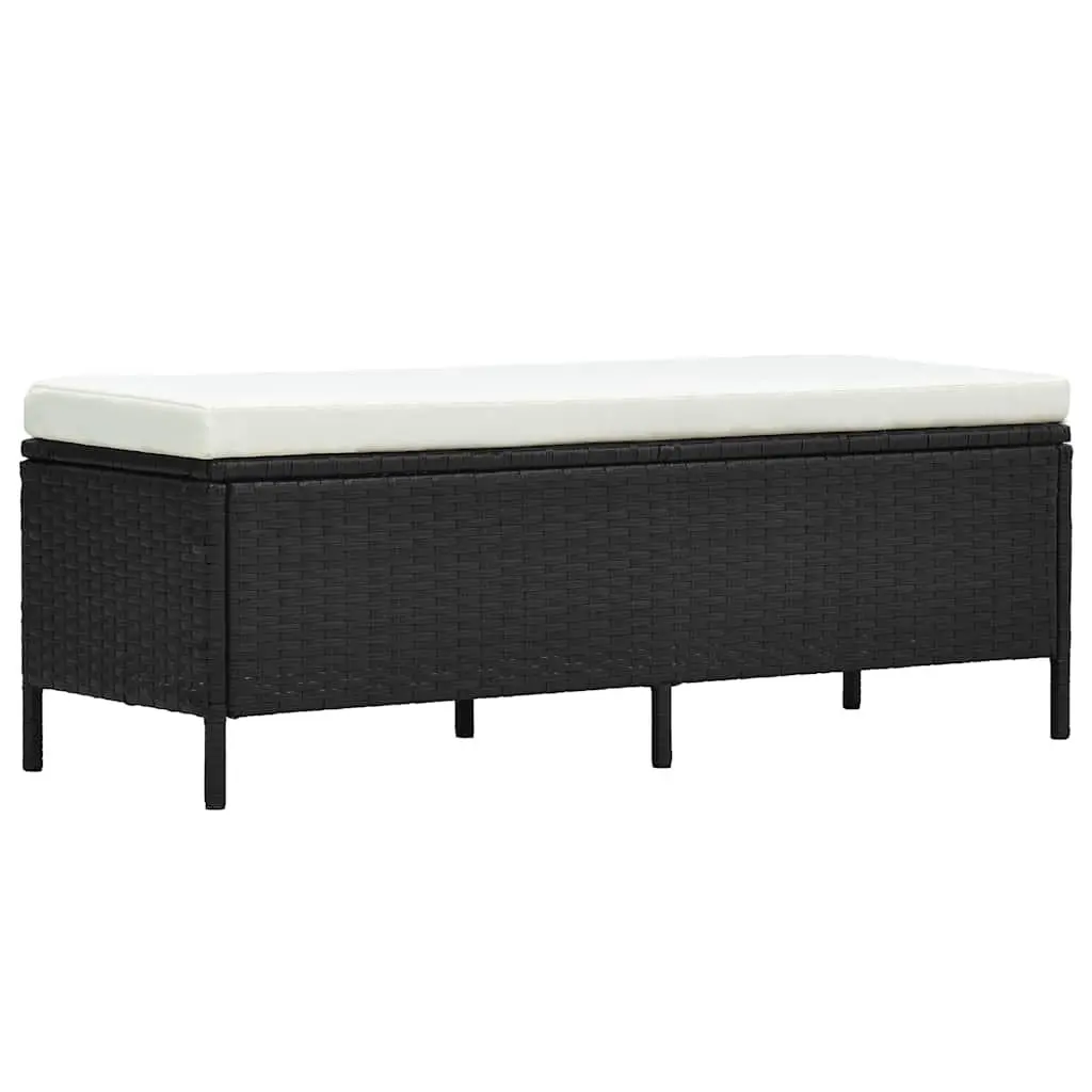 Outdoor Lounge Set Weather-Resistant PE Rattan 3 Piece Patio Sofa Bench Table