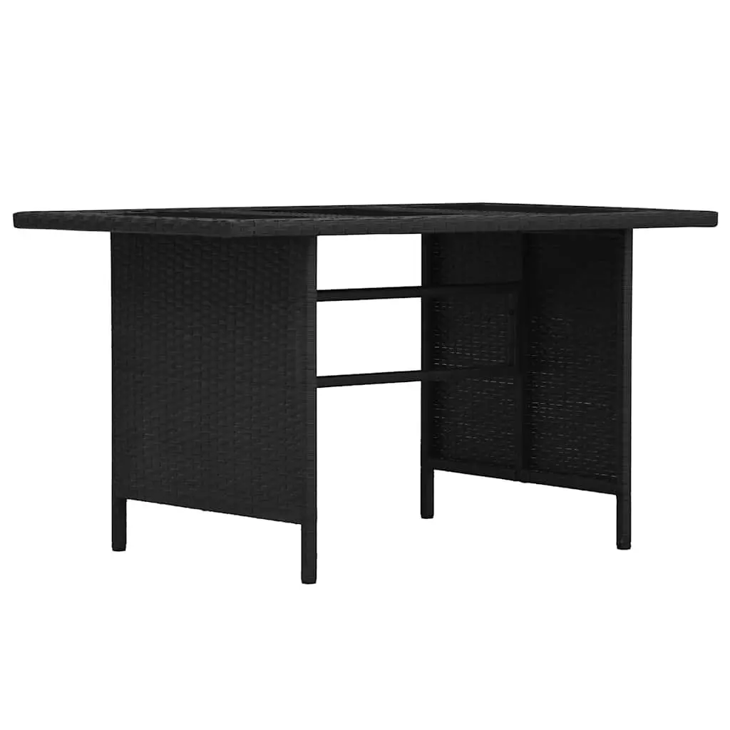 Outdoor Lounge Set Weather-Resistant PE Rattan 3 Piece Patio Sofa Bench Table