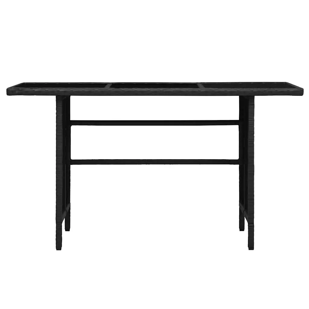 Outdoor Lounge Set Weather-Resistant PE Rattan 3 Piece Patio Sofa Bench Table