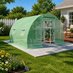 Greenhouse 6m² Garden Plant House 3x2x2m Galvanised Steel Frame PE Mesh