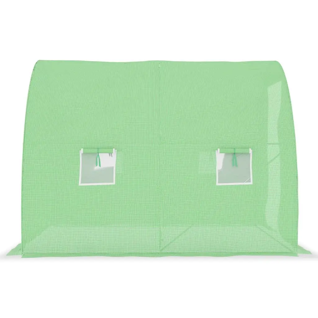 Greenhouse 6m² Durable PE Mesh Fabric 3x2x2m Galvanised Steel Frame