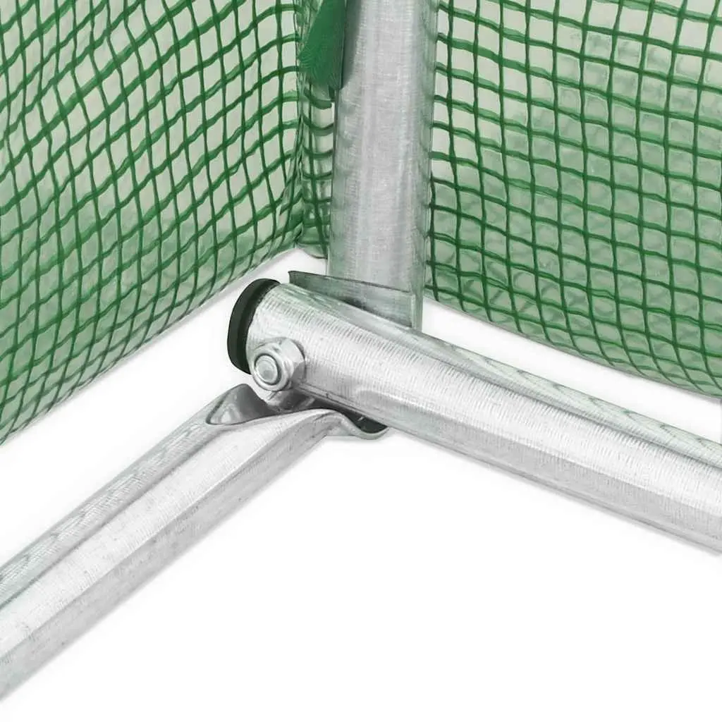 Greenhouse 6m² Durable PE Mesh Fabric 3x2x2m Galvanised Steel Frame