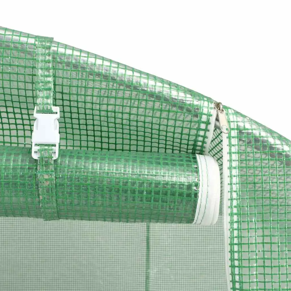 Greenhouse 6m² Durable PE Mesh Fabric 3x2x2m Galvanised Steel Frame