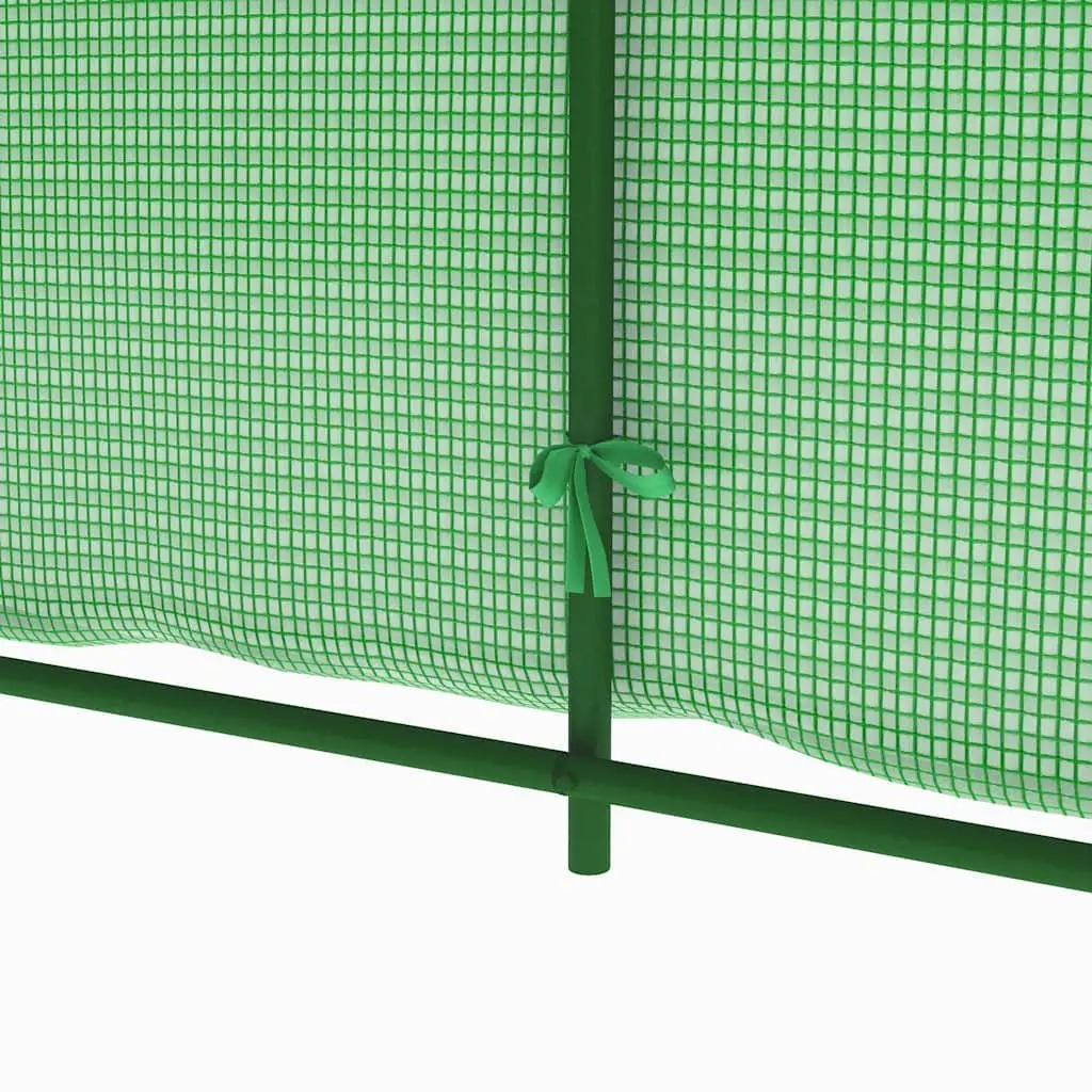 Greenhouse Galvanised Steel Frame PE Mesh 6.86 m² Garden Plant House