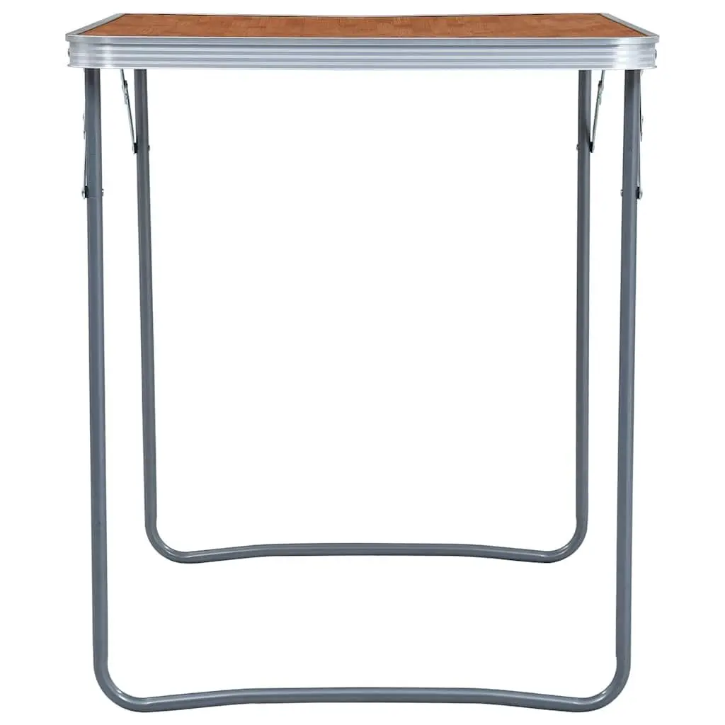 Foldable Camping Table Metal Frame Lightweight Portable 80 x 60 cm