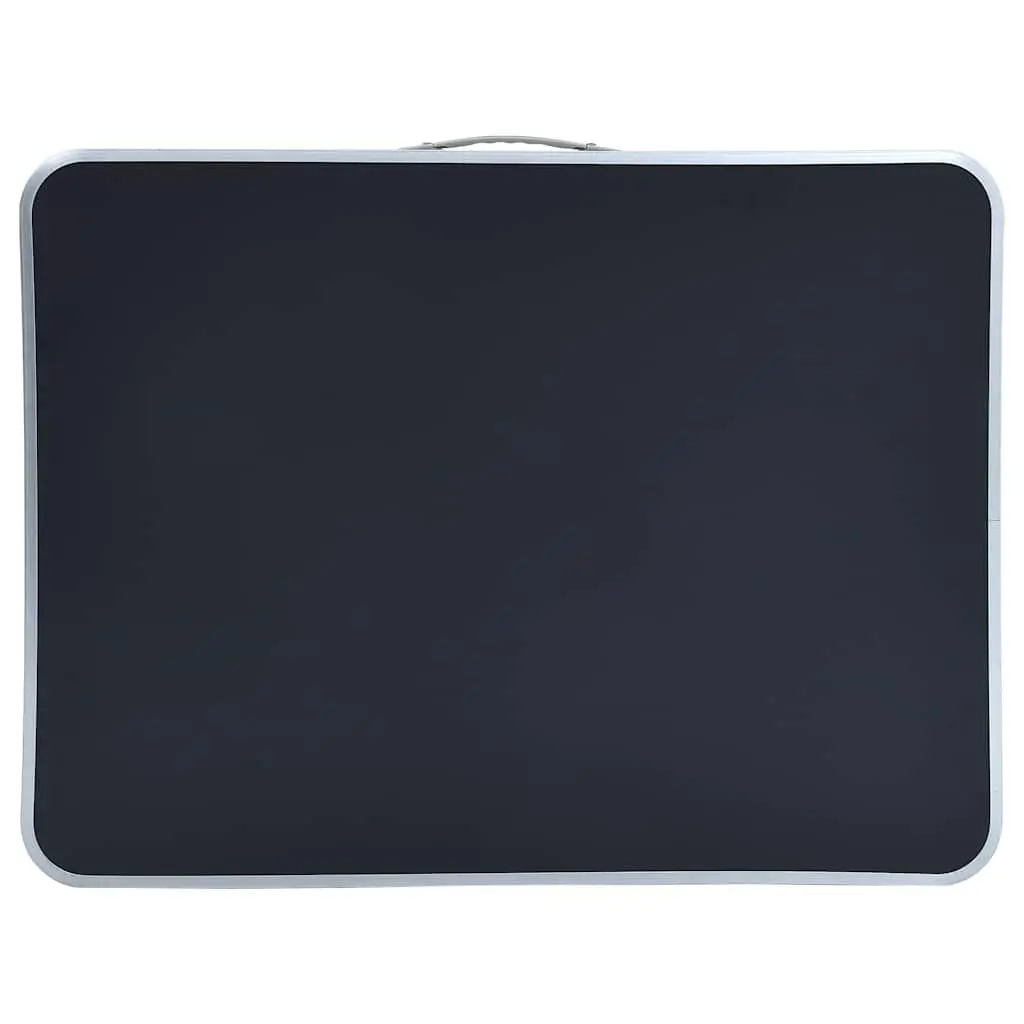 Camping Table Grey Portable Outdoor Foldable 80x60cm Metal Frame