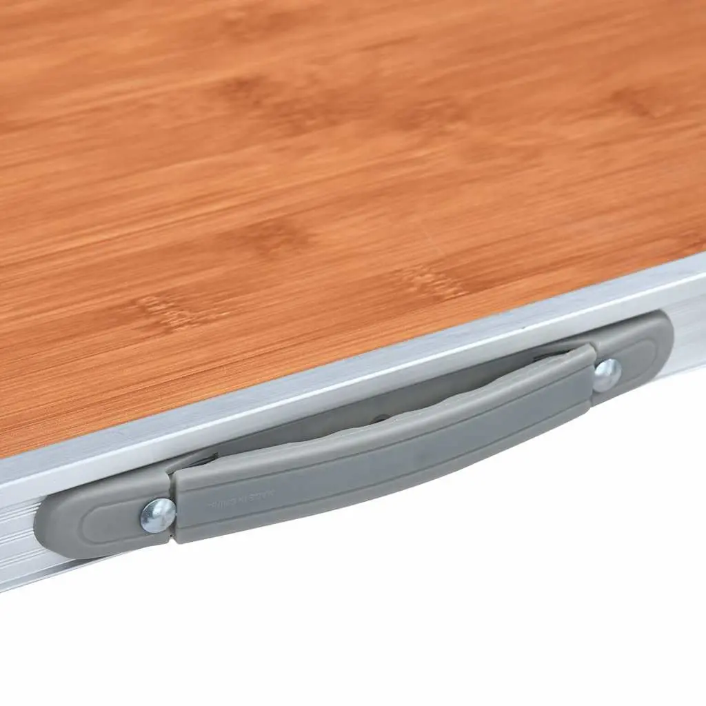 Foldable Camping Table Adjustable Height 120 x 60 cm