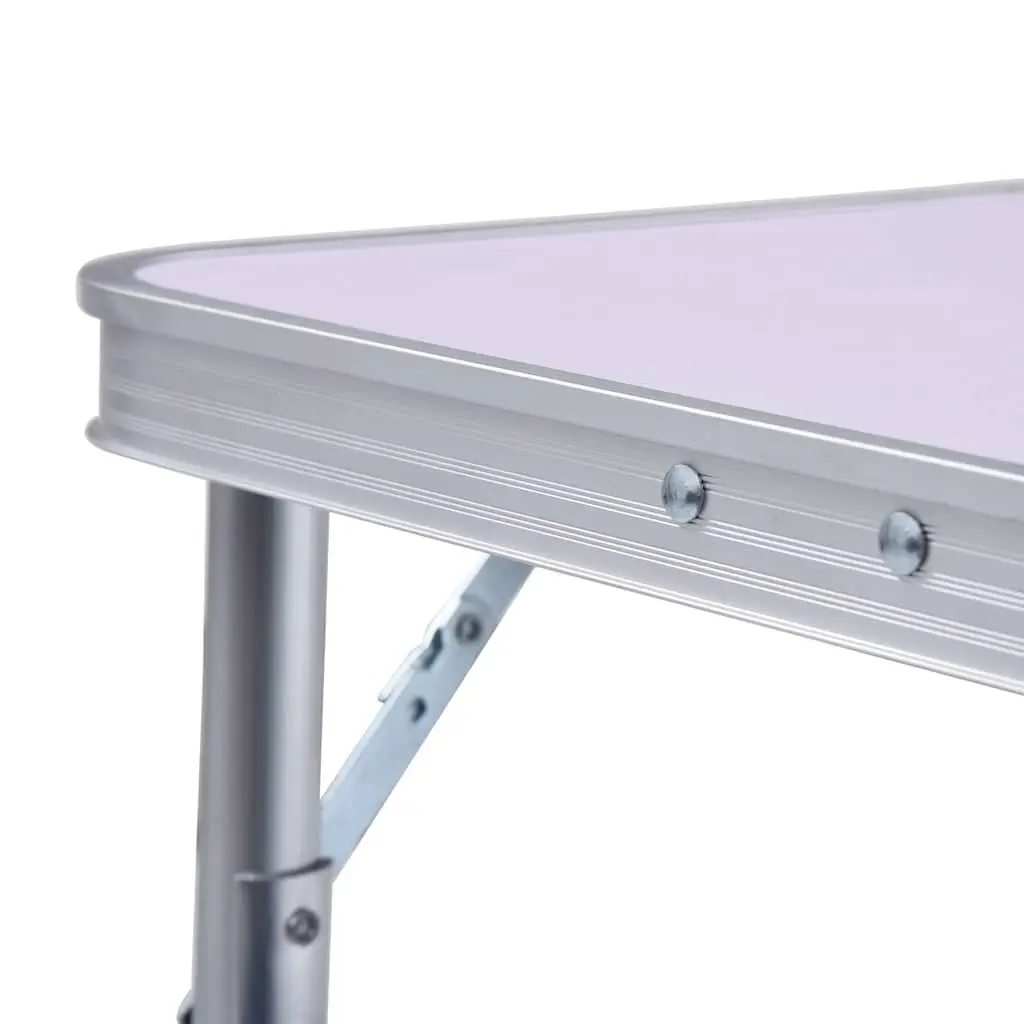 Folding Camping Table White Outdoor Portable Lightweight Camp Furniture Picnic