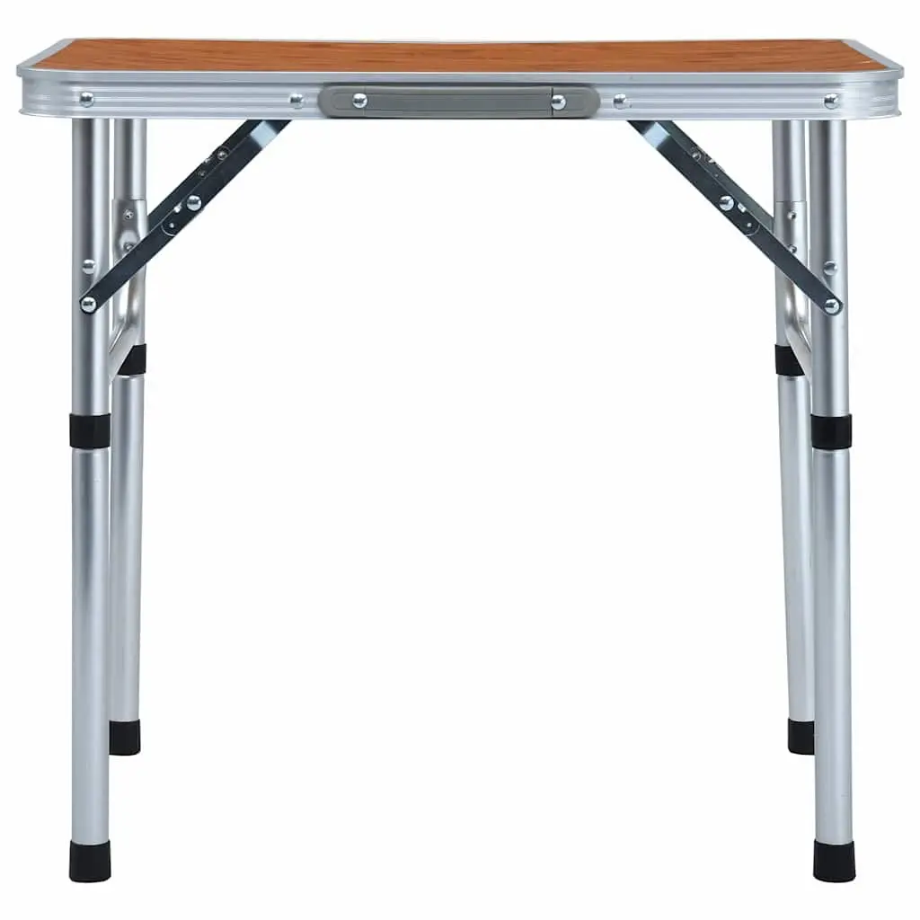 Folding Camping Table Lightweight Brown 60 x 45 cm