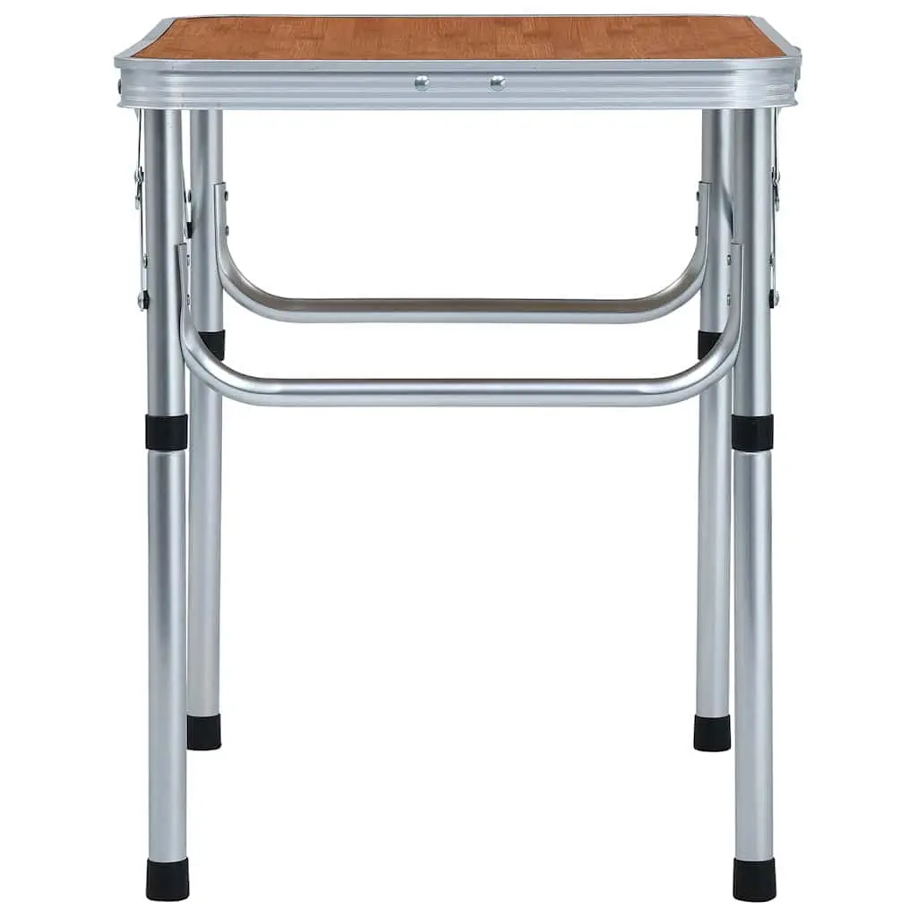 Folding Camping Table Lightweight Brown 60 x 45 cm