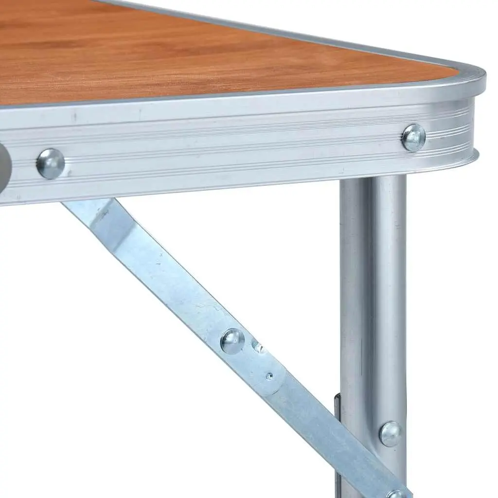 Folding Camping Table Lightweight Brown 60 x 45 cm