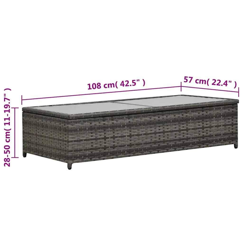 Garden Lounge Set Poly Rattan 4 Piece Sofa Coffee Table Stools Cushions
