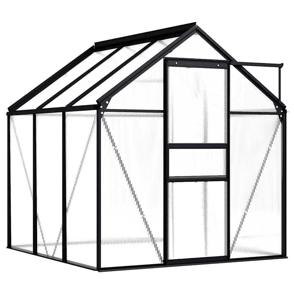 Greenhouse Aluminium Frame 3.61 m² UV Resistant Polycarbonate Anthracite