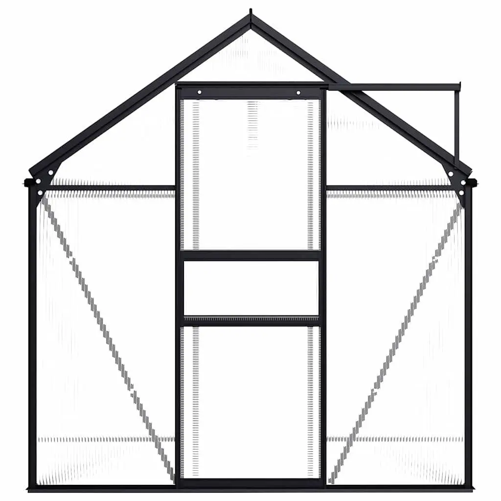 Greenhouse Aluminium Frame 3.61 m² UV Resistant Polycarbonate Anthracite