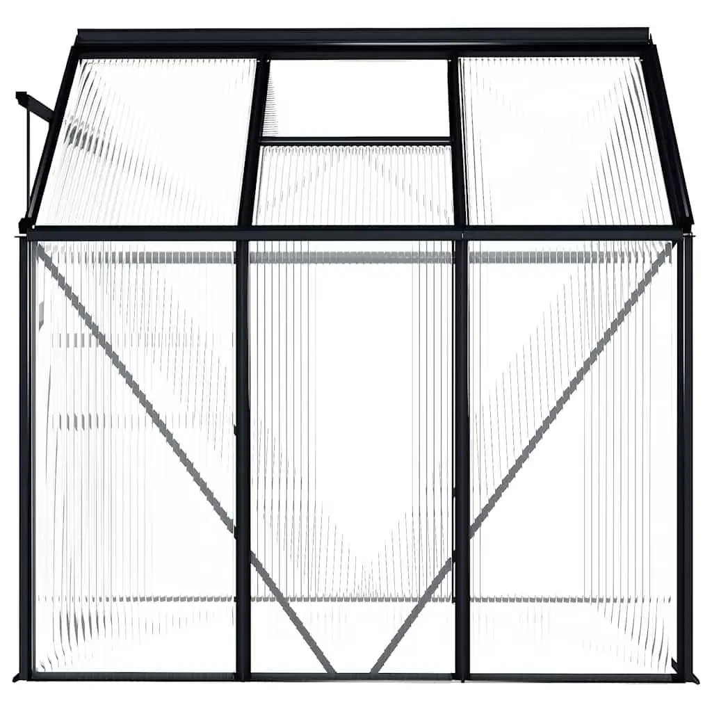 Greenhouse Aluminium Frame 3.61 m² UV Resistant Polycarbonate Anthracite