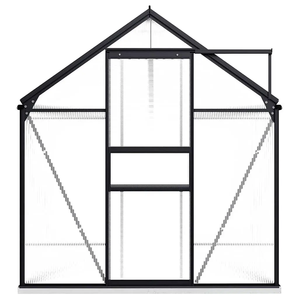 Greenhouse Anthracite Aluminium 5.89m² Polycarbonate Panels UV Resistant