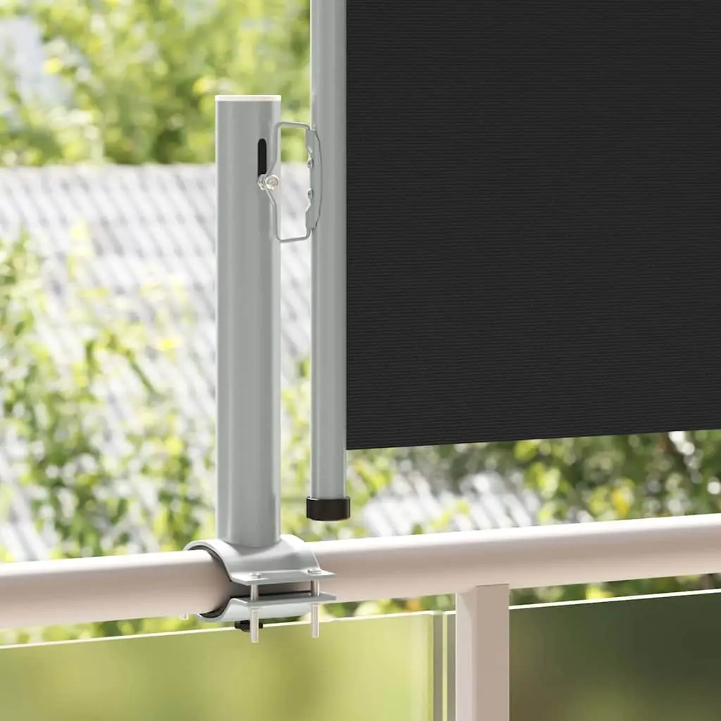 Retractable Side Awning Black 60x300 cm Outdoor Shade Screen Privacy