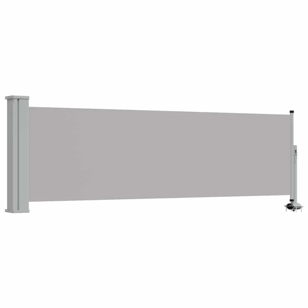 Retractable Side Awning Grey 80x300cm Outdoor Sunshade Privacy Screen