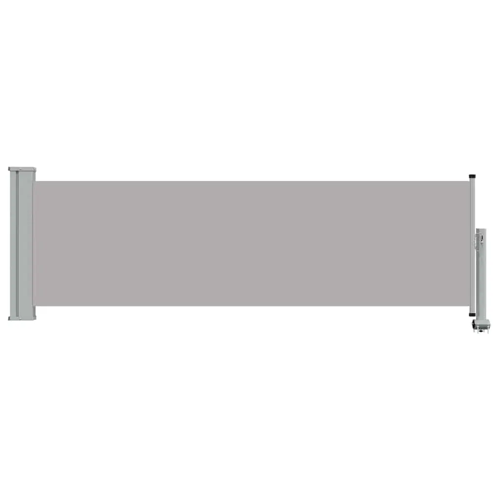 Retractable Side Awning Grey 80x300cm Outdoor Sunshade Privacy Screen