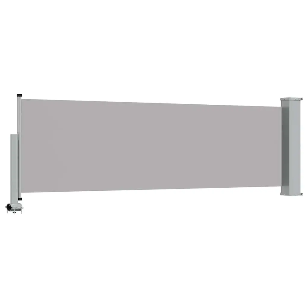 Retractable Side Awning Grey 80x300cm Outdoor Sunshade Privacy Screen