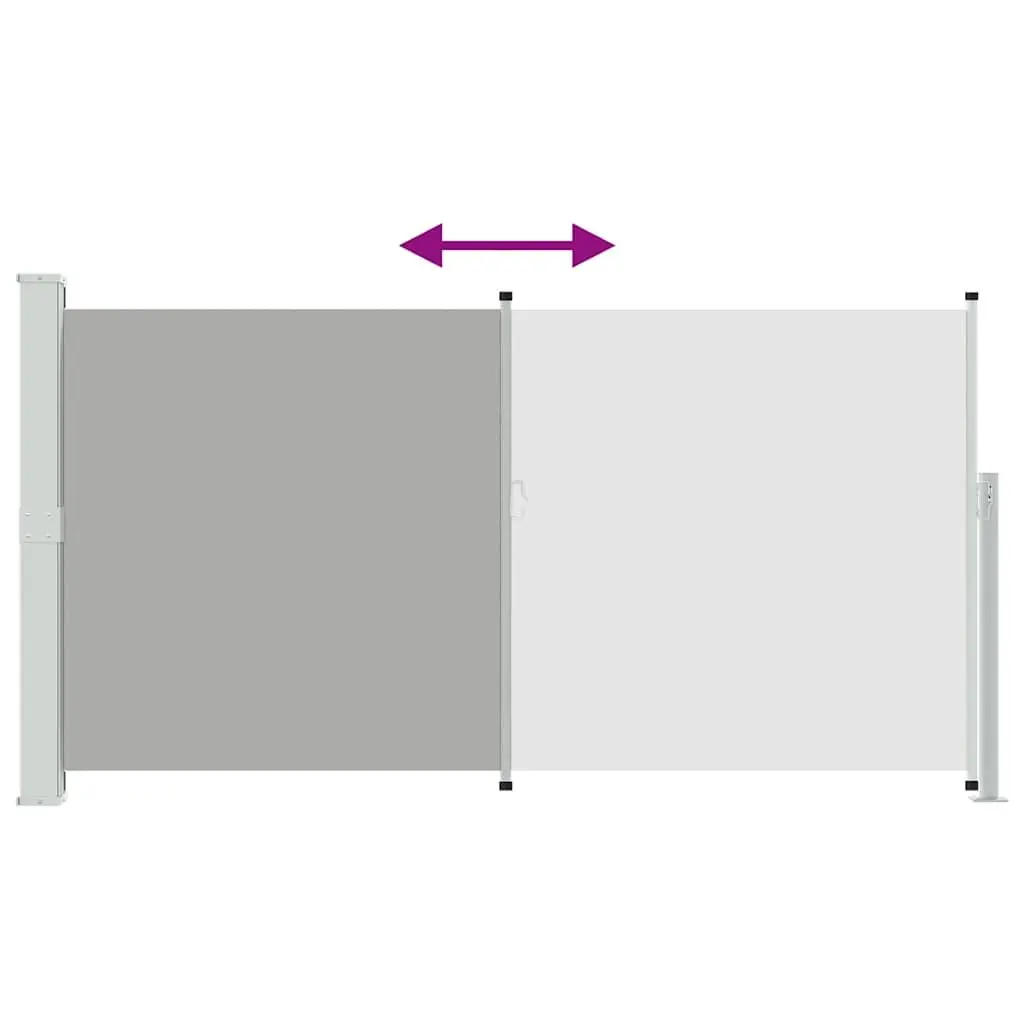 Patio Retractable Side Awning Grey 170x300cm Privacy Screen Outdoor Sunshade