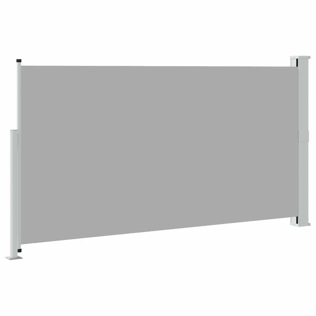 Patio Retractable Side Awning Grey 170x300cm Privacy Screen Outdoor Sunshade
