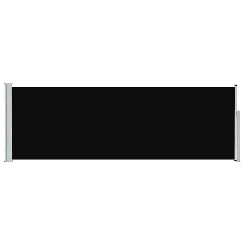 Retractable Side Awning Black 100x300 cm Outdoor Privacy Screen Shade