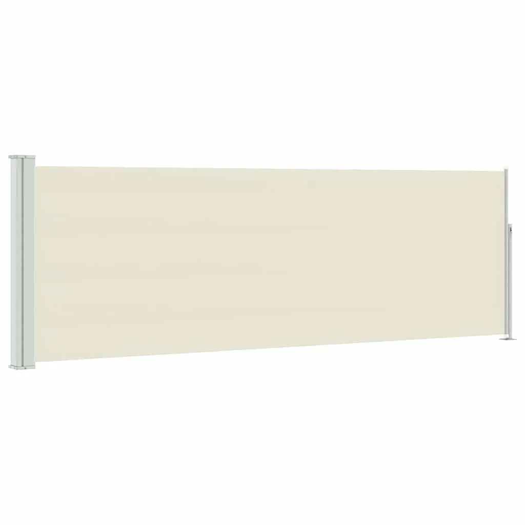Patio Screen Retractable Awning Cream 100x300cm Outdoor Privacy Shade