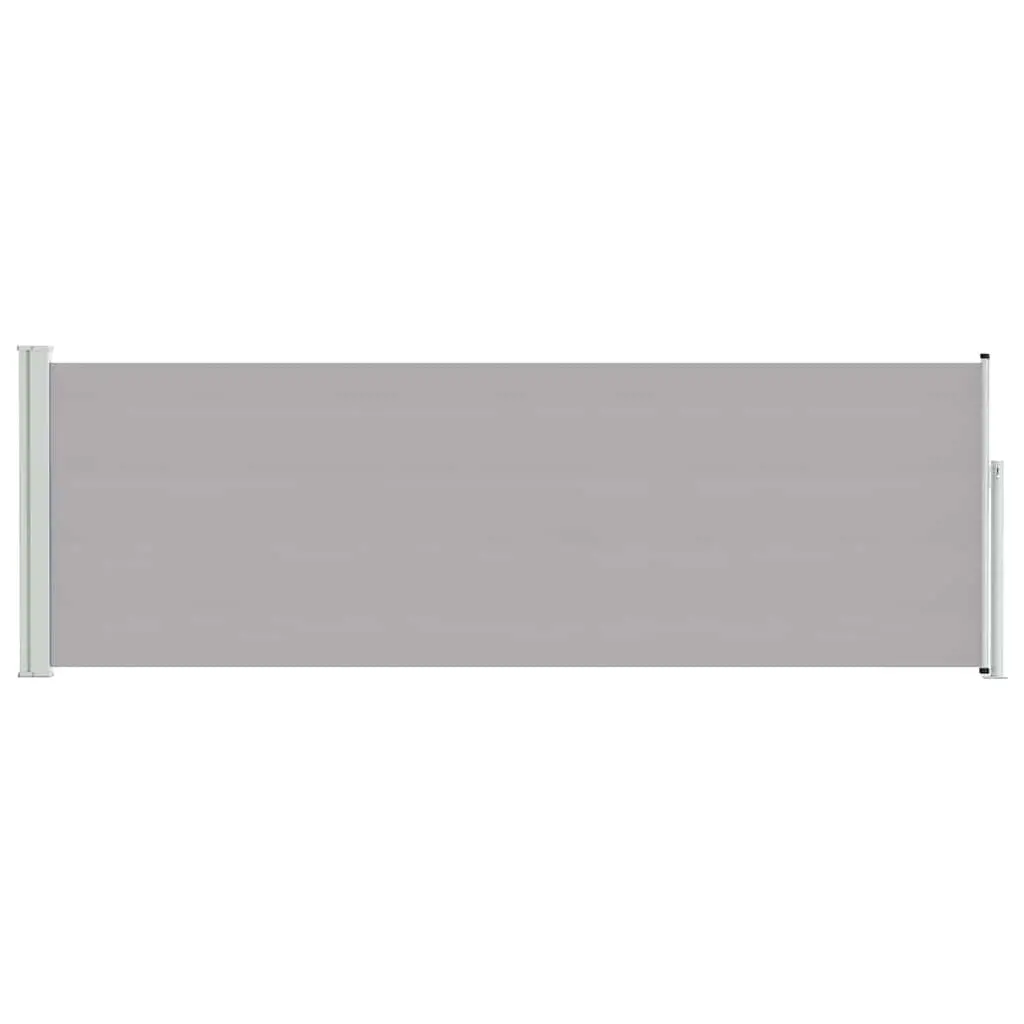 Retractable Side Awning Grey 100x300 cm Privacy Screen Sunshade