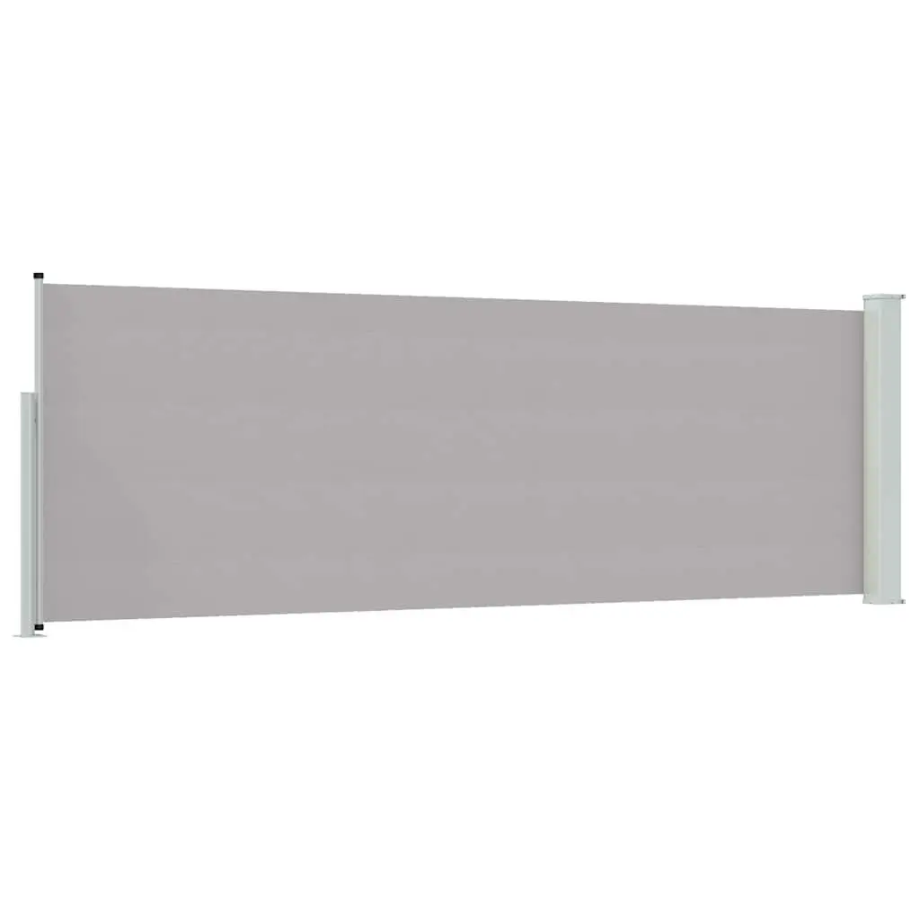 Retractable Side Awning Grey 100x300 cm Privacy Screen Sunshade